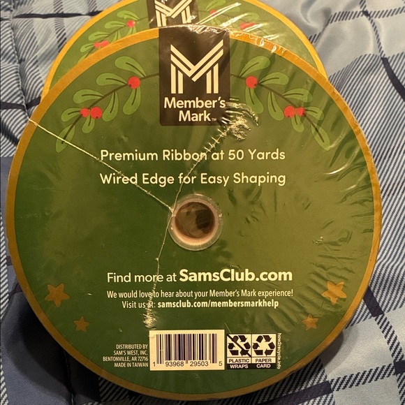NWT Member’s Mark Red Wired Edge Nutcracker Ribbon 50 yards Christmas Holiday - Picture 2 of 4